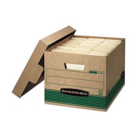 Fellowes Storage Case, 12.5in W, 16.3in D, 10.3in H, Lift-off Closure, Green 12770